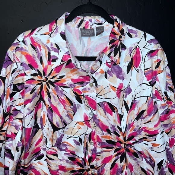 Chico's | Tops | Additions By Chicos
Cotton Blend Multicolor Size:3 Like New - Picture 3 of 8